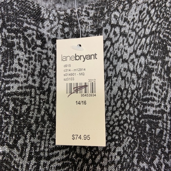 NWT Lane Bryant Metallic Cold Shoulder Tunic 14 16 - Picture 5 of 8